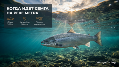 Когда идёт сёмга на реке Мегра: сезон хода и лучшее время для рыбалки