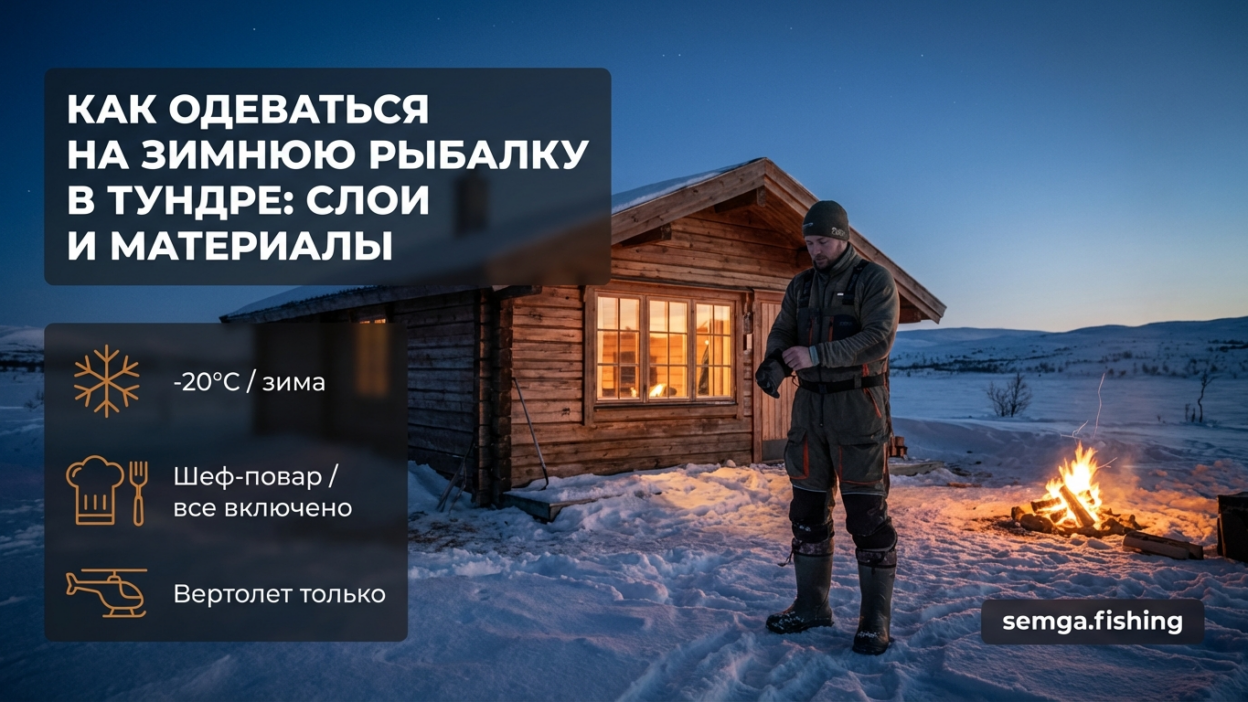 Как одеться для зимней рыбалки в тундре: слои, материалы, обувь