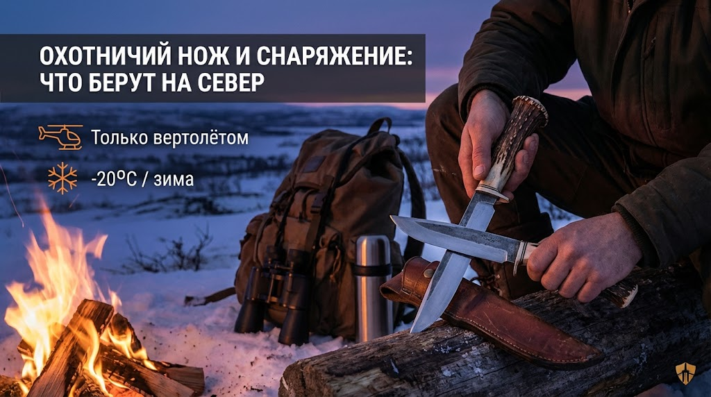 Охотничий нож и снаряжение: что берут на северную охоту