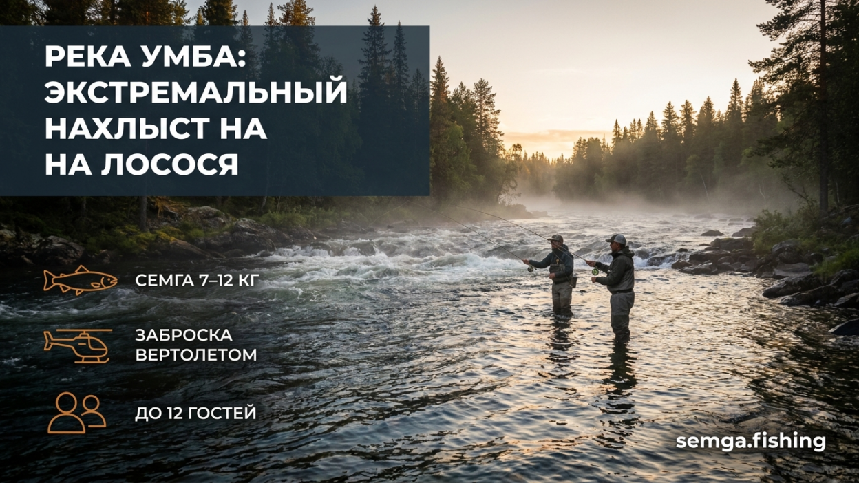 Река Умба: сёмга в порогах — одна из самых зрелищных рек для нахлыста
