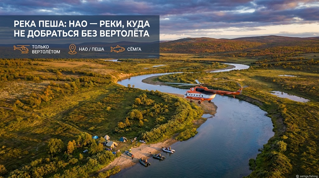 Река Пеша: НАО — реки, куда не добраться без вертолёта
