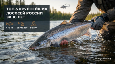 Топ-5 самых крупных сёмг, пойманных в России за последние 10 лет
