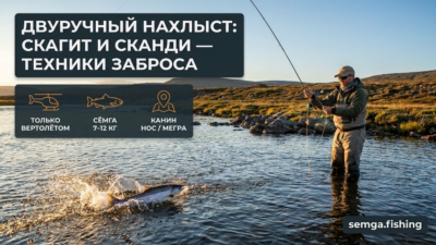 Двуручный нахлыст: техника заброса скагит и сканди — когда что применять
