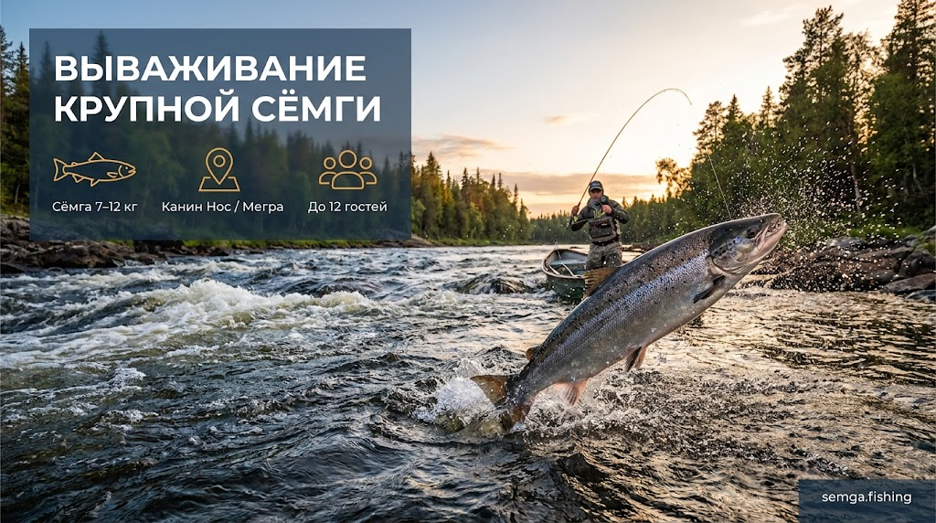 Вываживание крупной сёмги: как не потерять трофей 10+ кг на течении