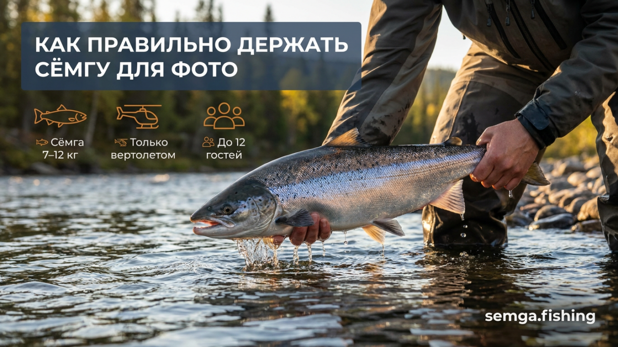 Как правильно держать сёмгу для фото: 5 правил, которые спасают рыбу