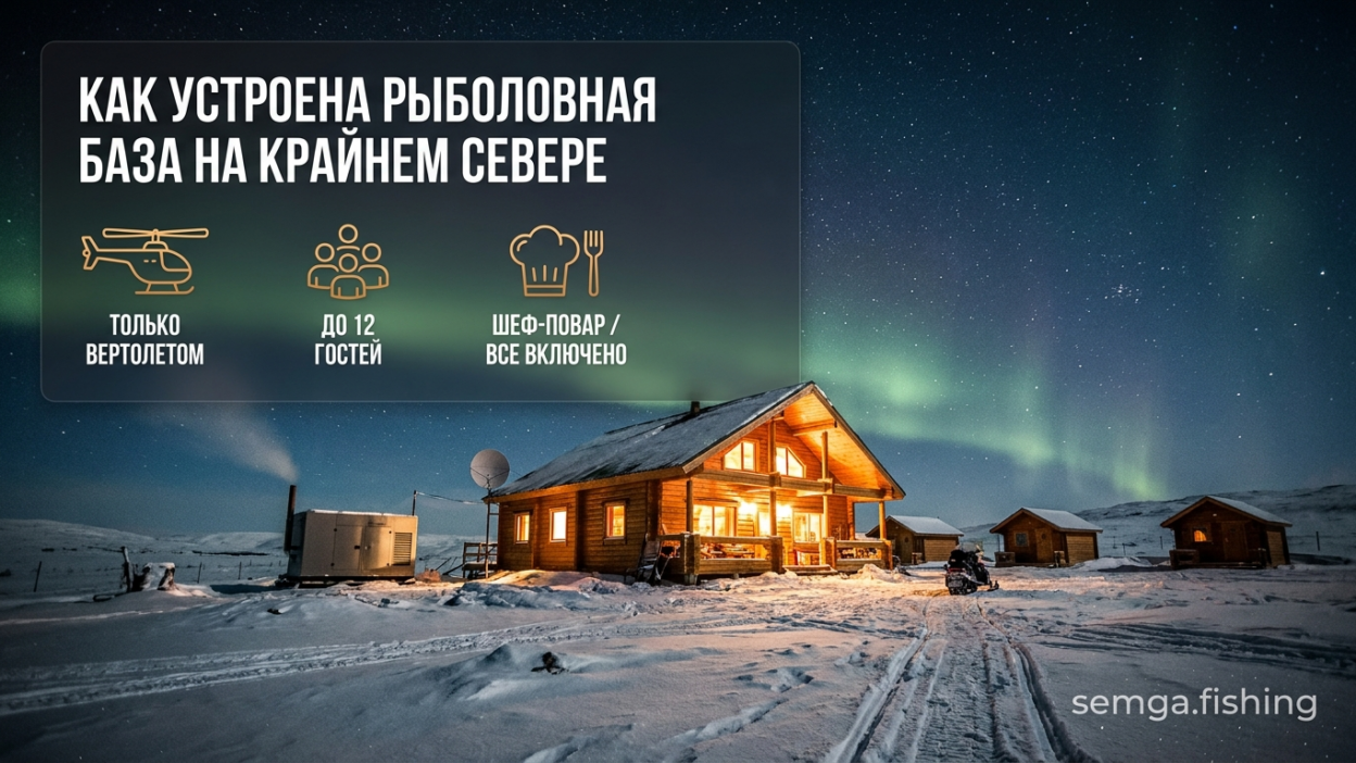 Как устроена рыболовная база на Крайнем Севере: от генератора до спутникового телефона
